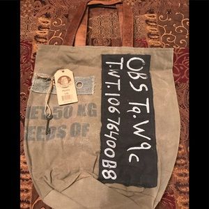 Repurposed Military Canvas Bag/Tote